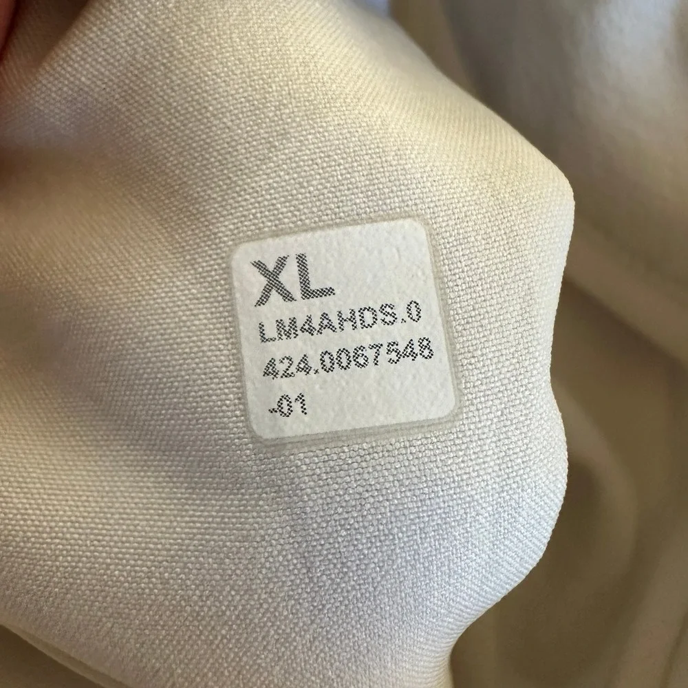 Lululemon Warp Light Packable Jacket Full Zip Reflective Beige Off-White XL